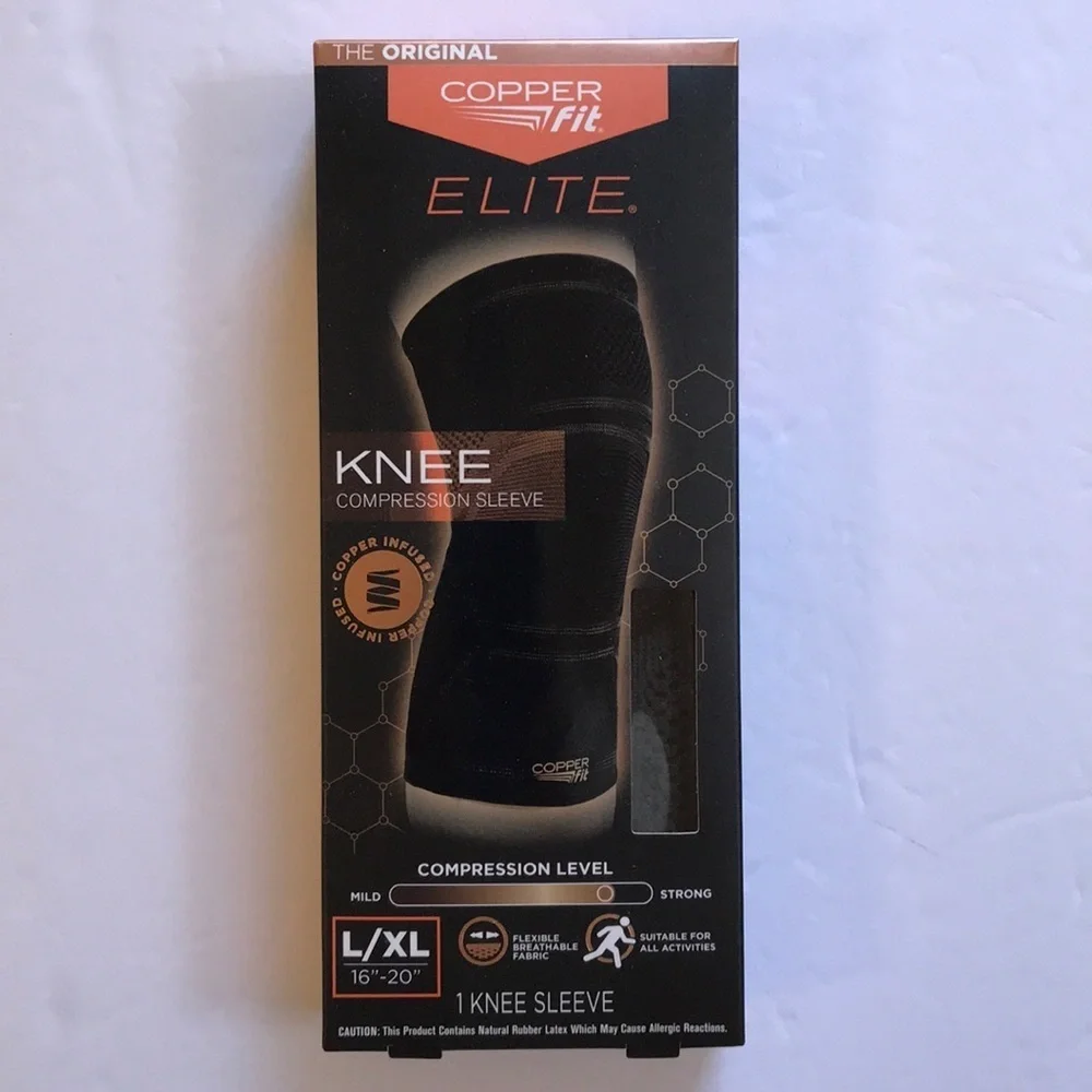 Copper Fit Elite knee compression sleeves sz L/XL